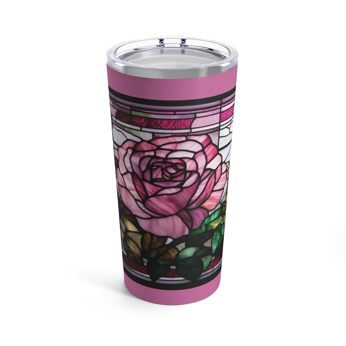 Tumbler 20oz Stained Glass Roses