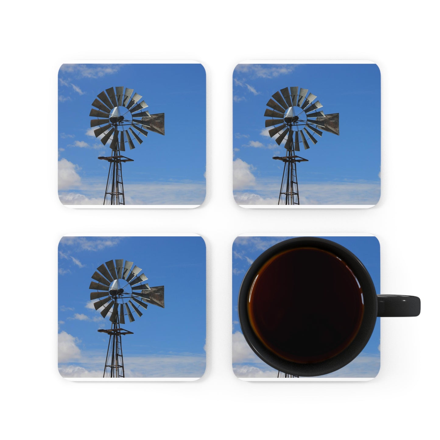 Corkwood Coaster Set  Windmill 2