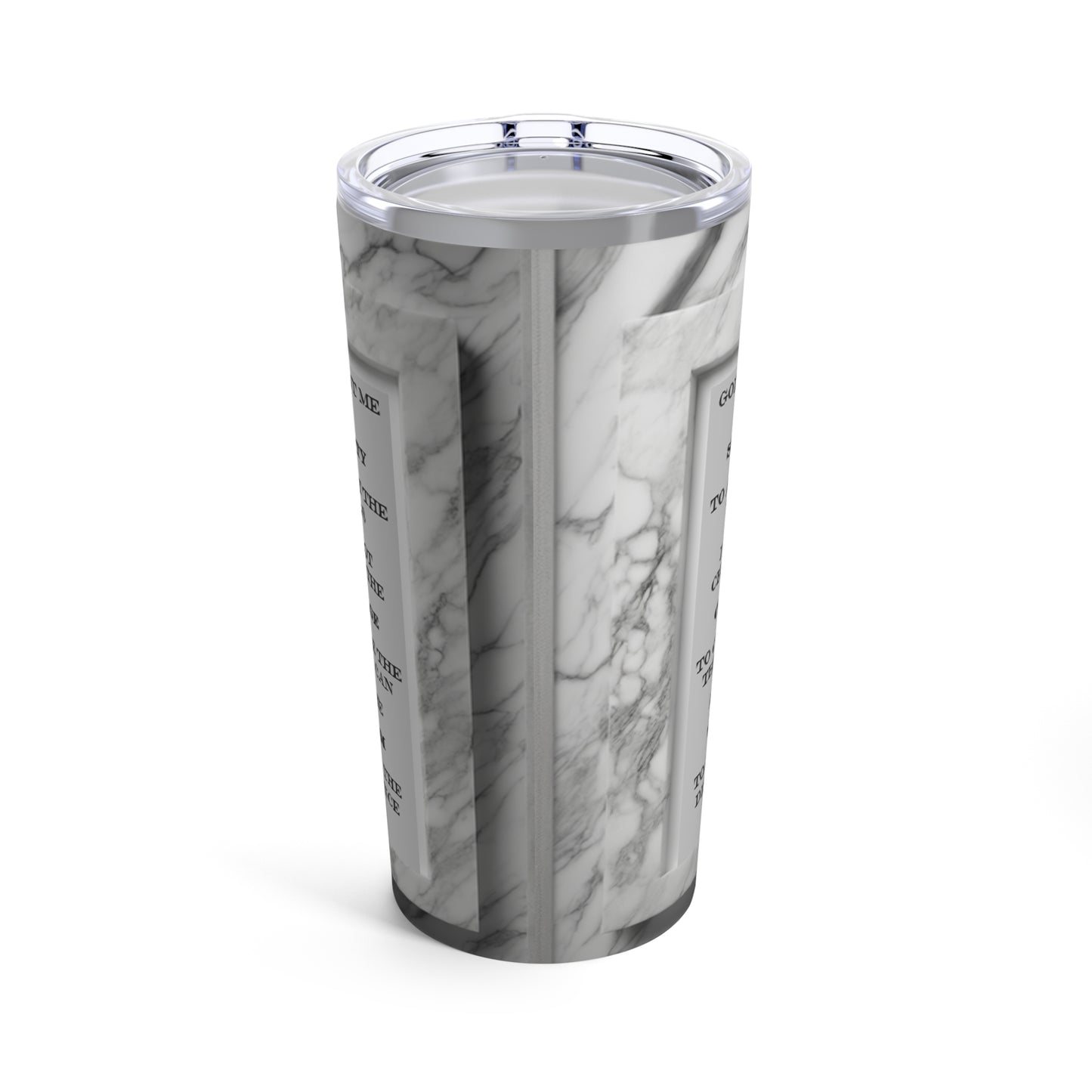 Serenity Prayer in Marble Tumbler 20oz