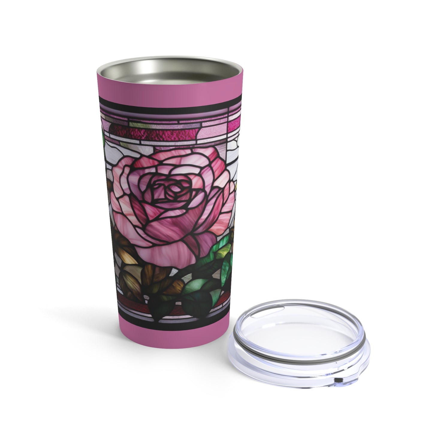 Tumbler 20oz Stained Glass Roses