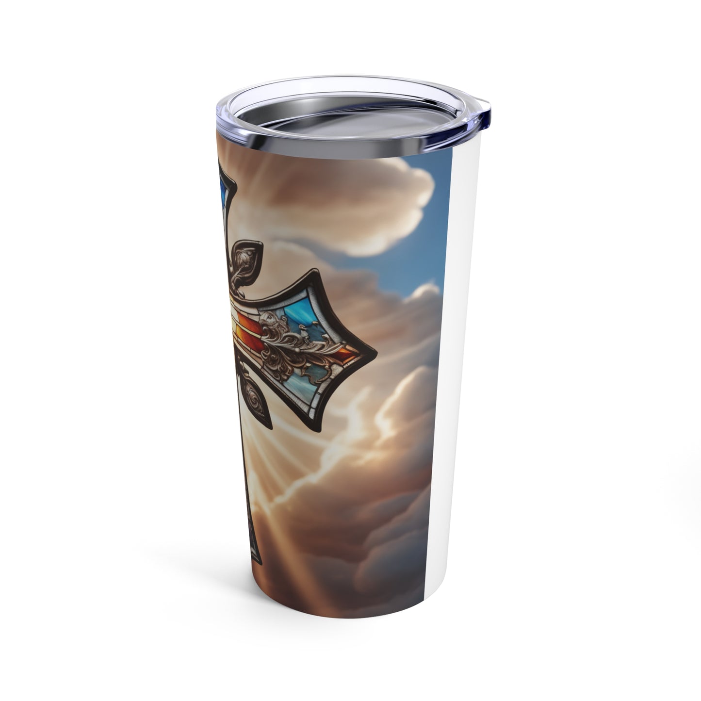 Tumbler 20oz Stained Glass Cross 2