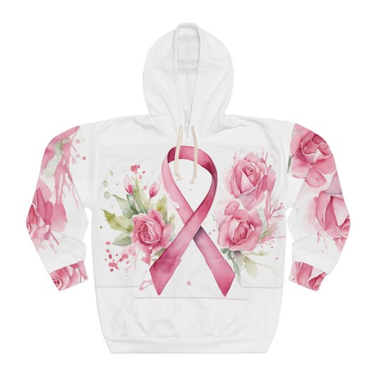 Pink Ribbon Unisex Pullover Hoodie (AOP)