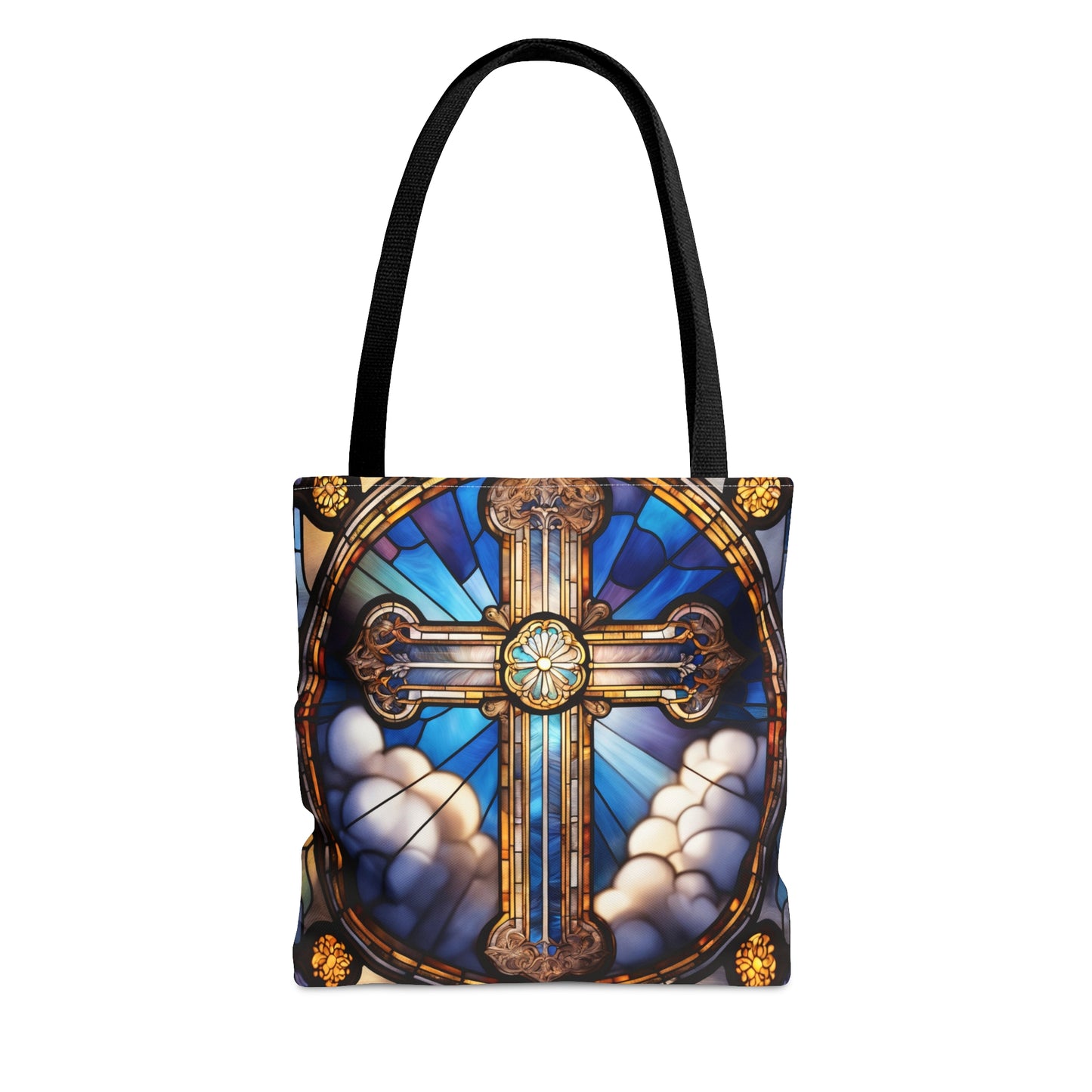 Stained Glass Cross #3 Tote Bag (AOP)