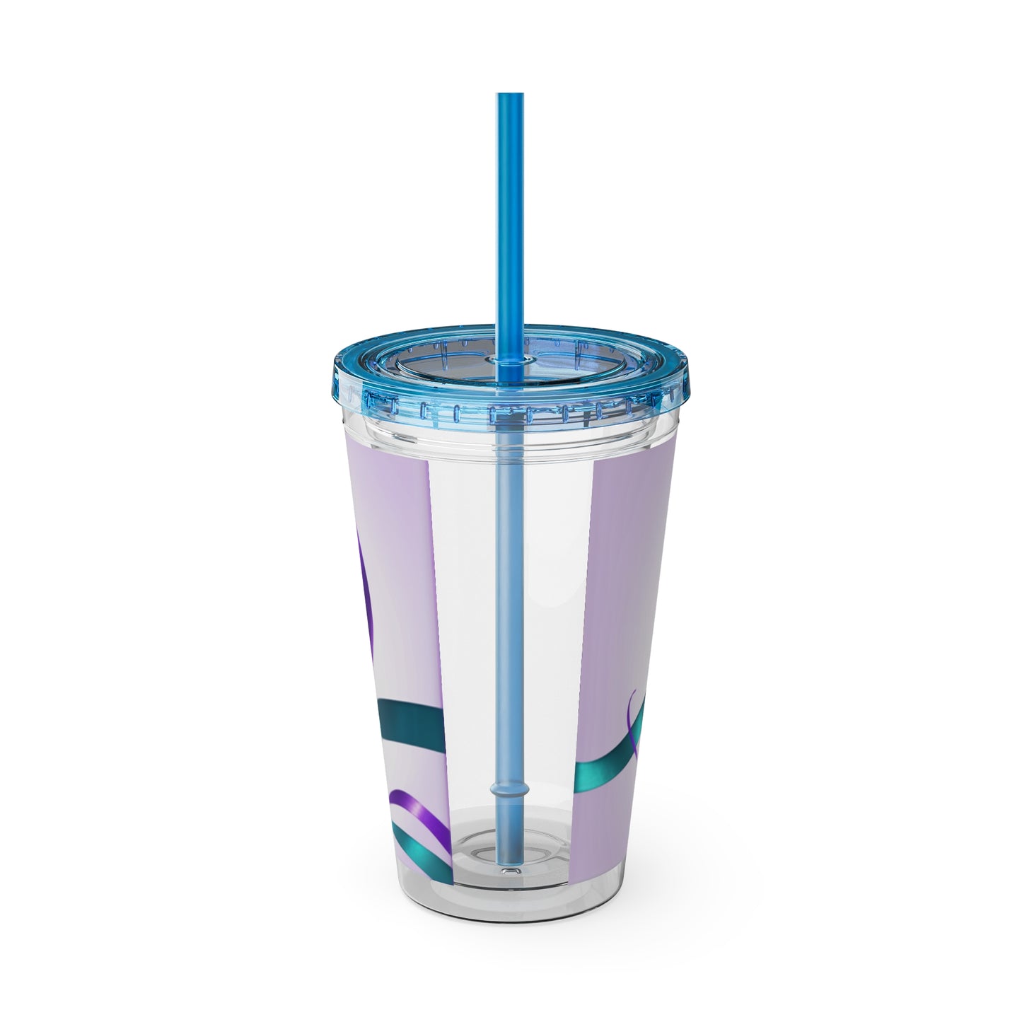 Sunsplash Tumbler with Straw, 16oz Awareness Hearts