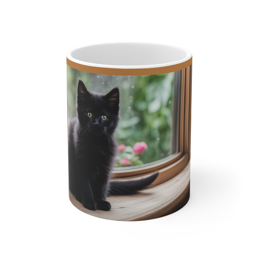 Ceramic Mug 11oz Black Cat