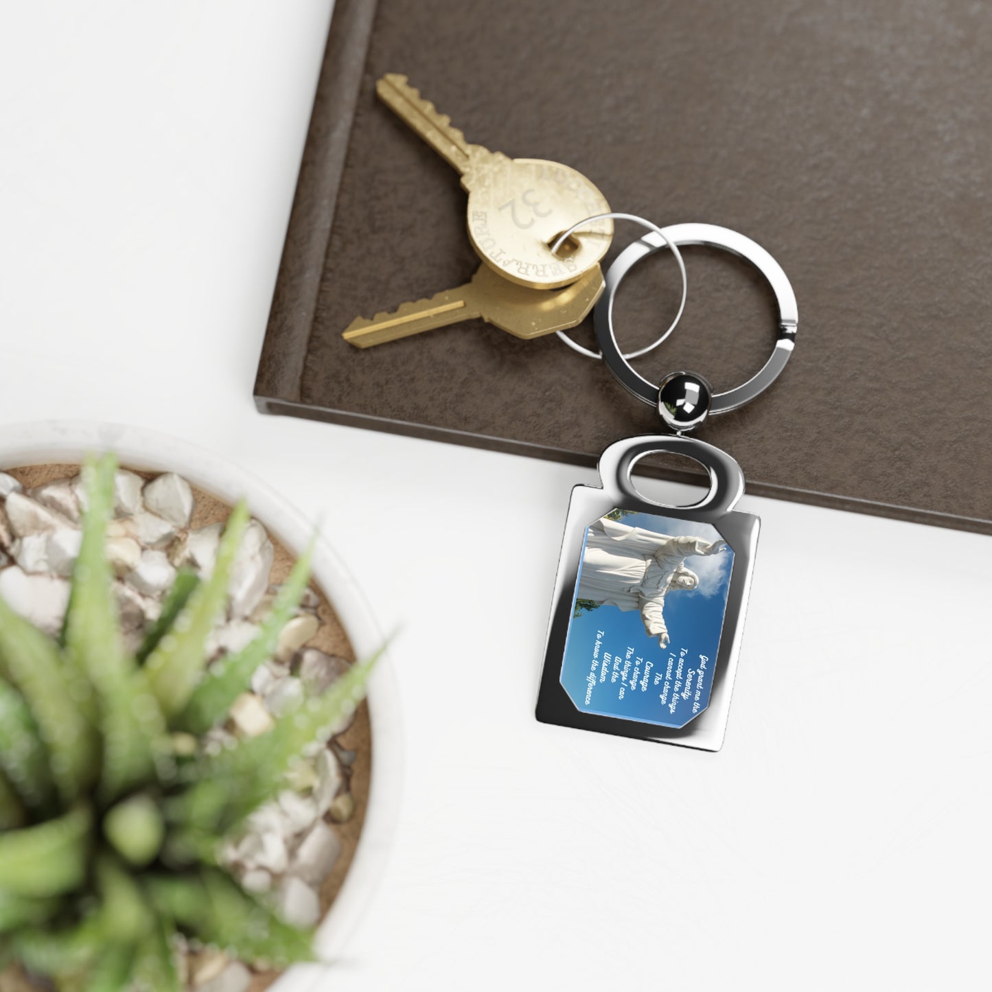 Rectangle Keyring Photo Serenity Prayer