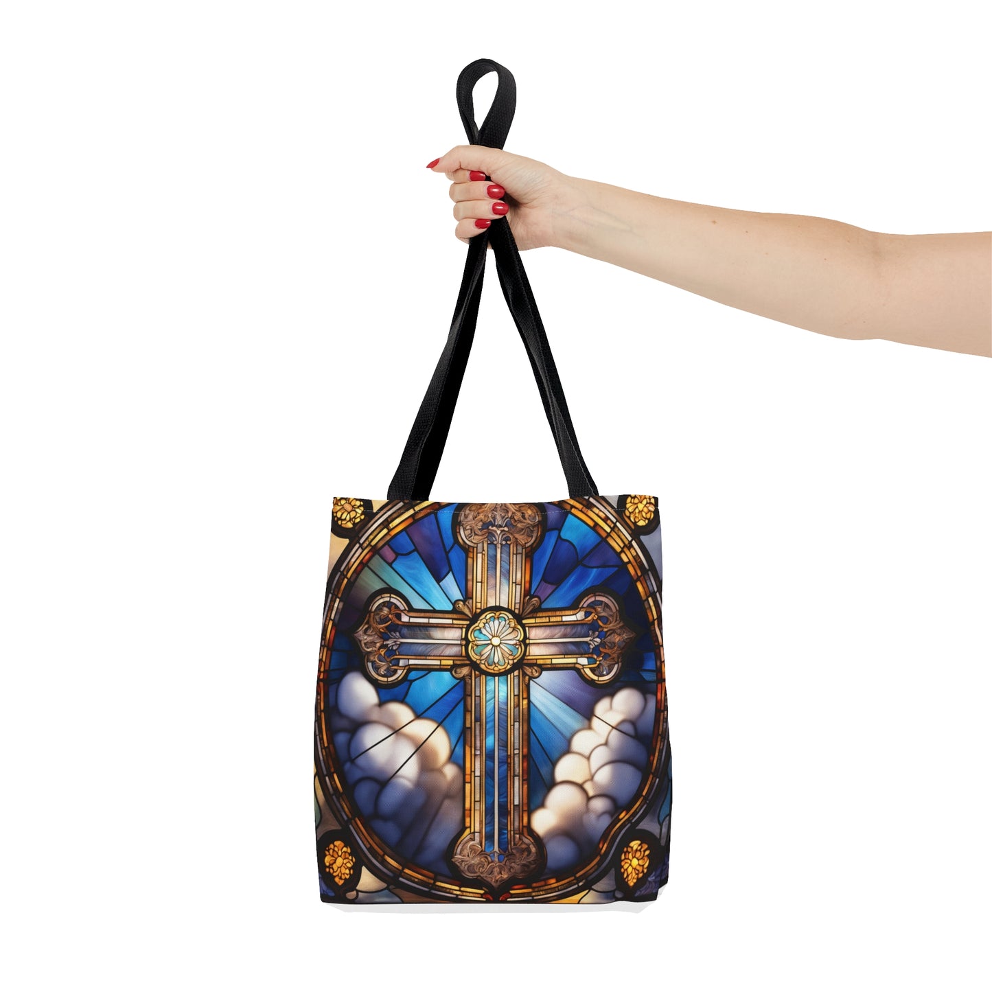 Stained Glass Cross #3 Tote Bag (AOP)