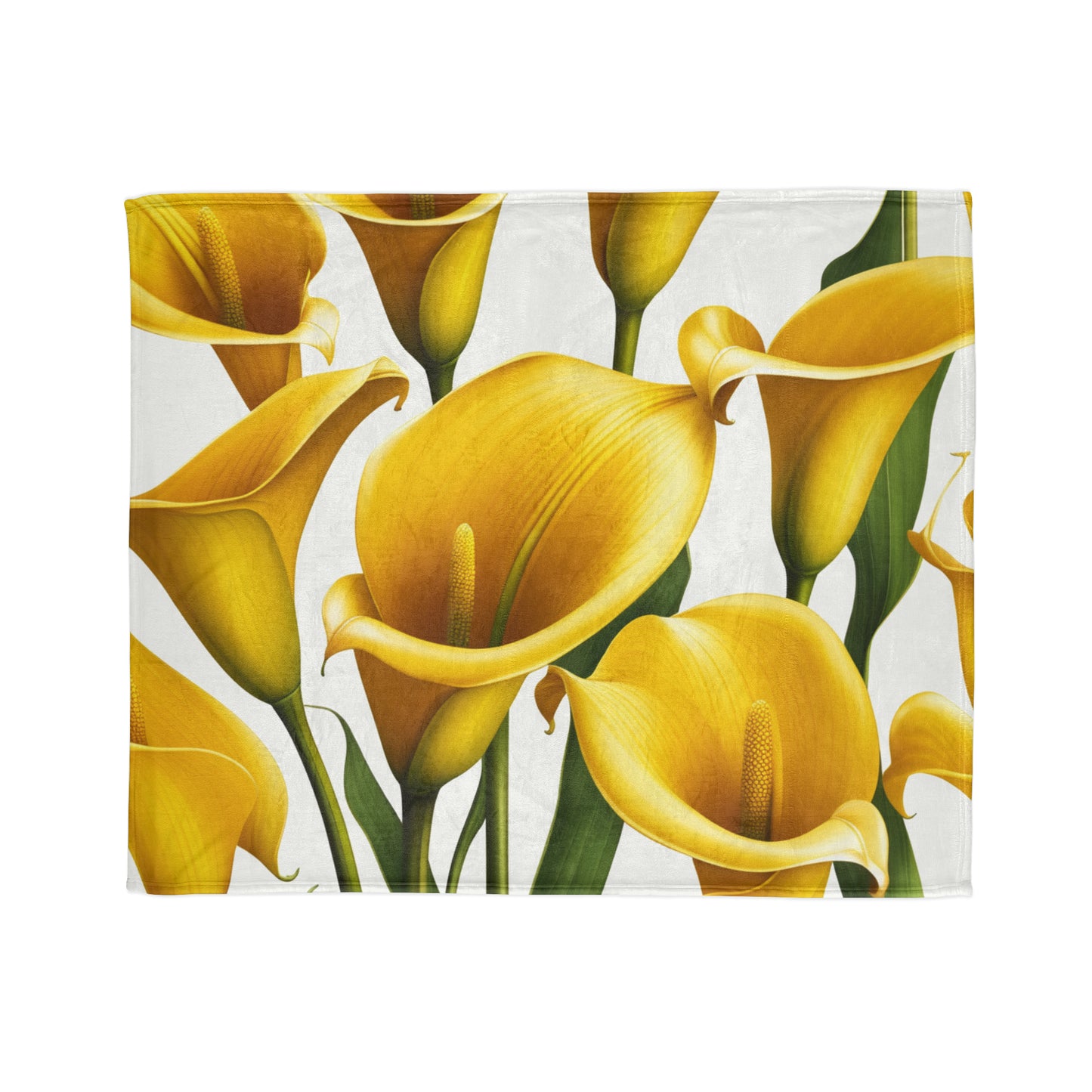 Soft Polyester Blanket Yellow Lilies