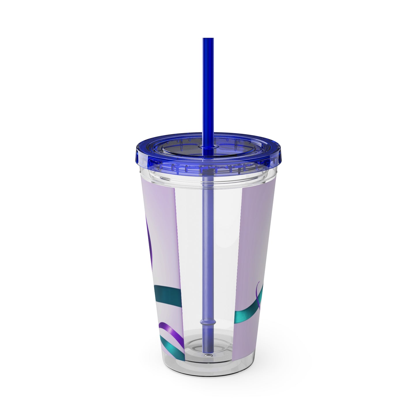 Sunsplash Tumbler with Straw, 16oz Awareness Hearts