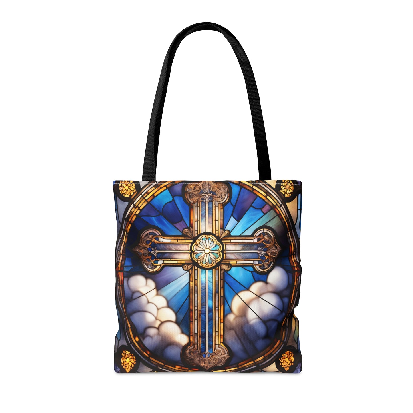 Stained Glass Cross #3 Tote Bag (AOP)