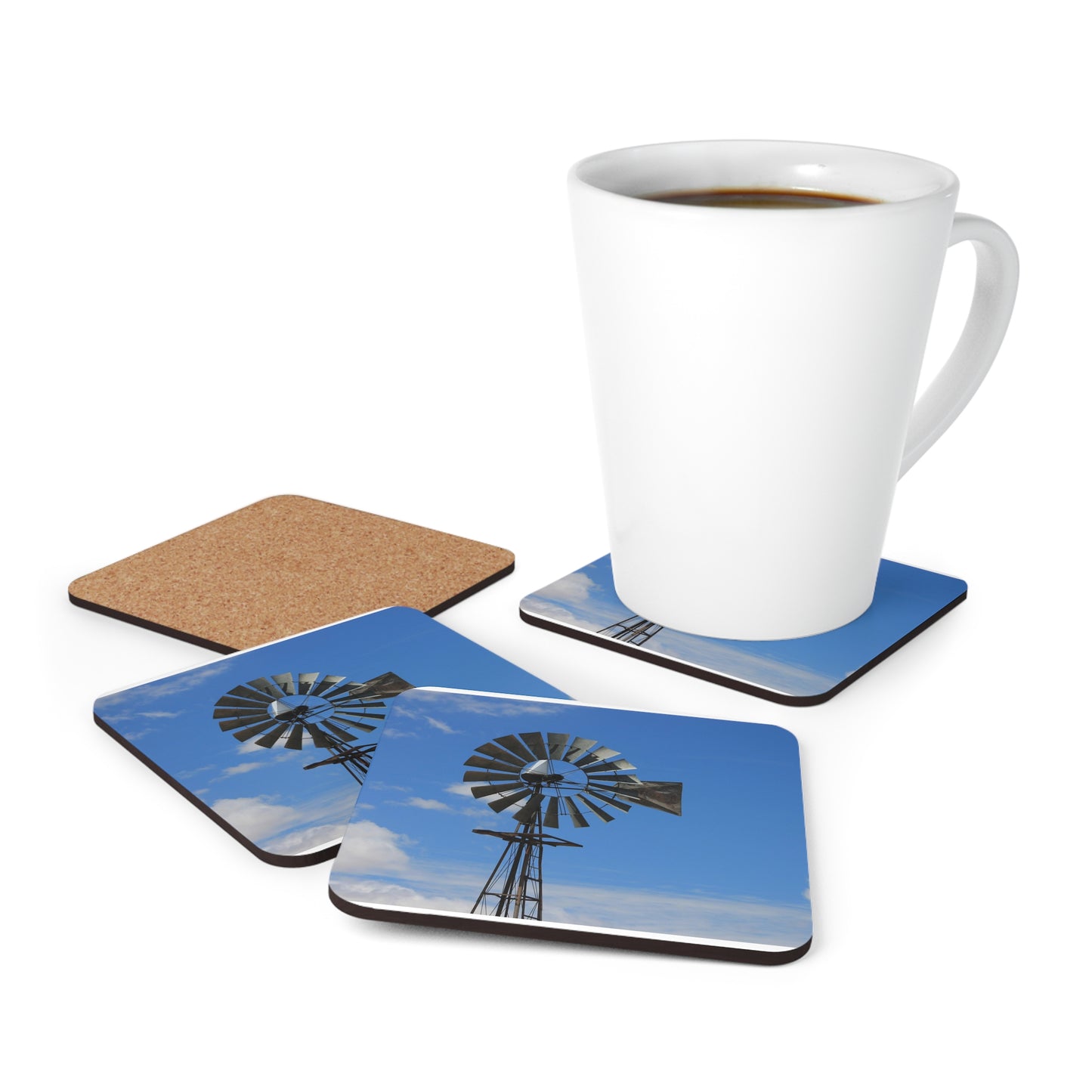 Corkwood Coaster Set  Windmill 2