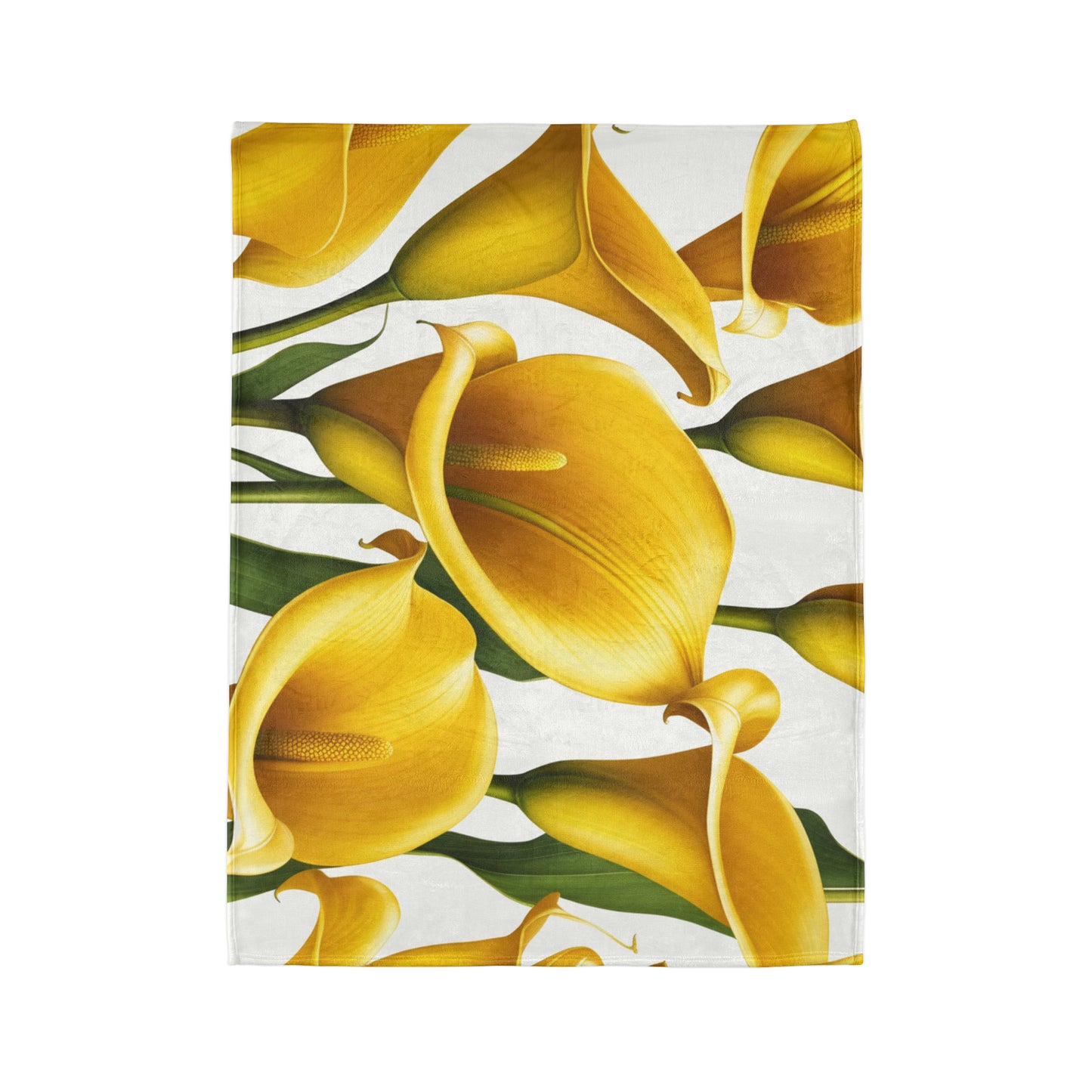 Soft Polyester Blanket Yellow Lilies