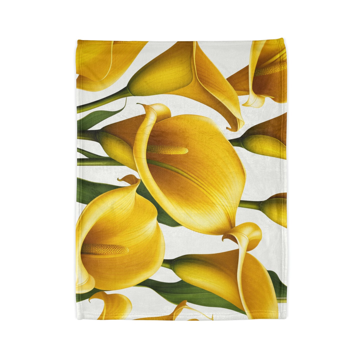 Soft Polyester Blanket Yellow Lilies