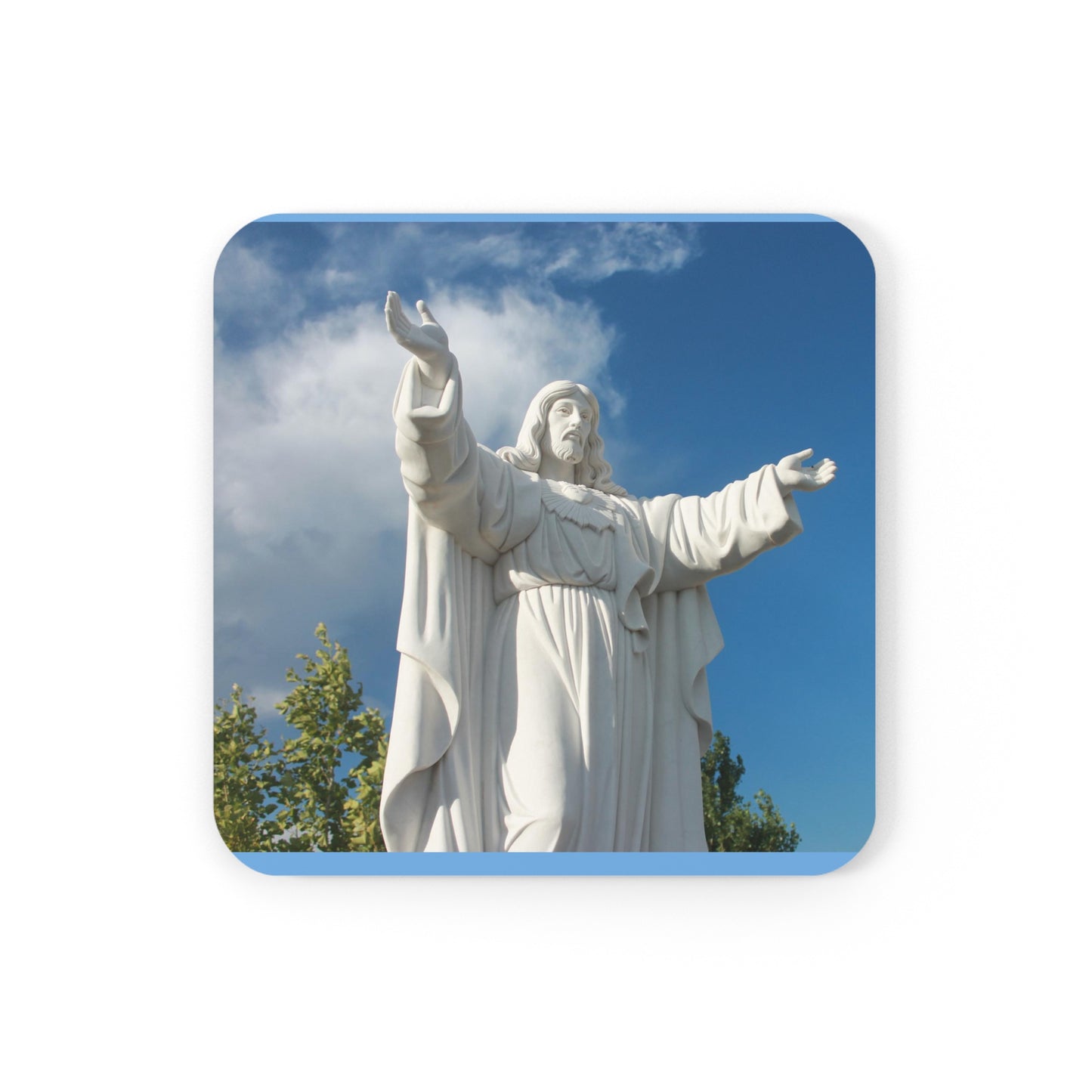 Corkwood Coaster Set Prayer Garden Christ