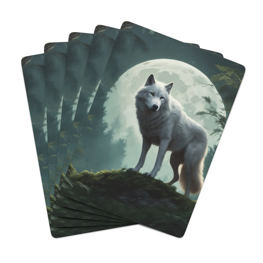 Custom Poker Cards White Wolf