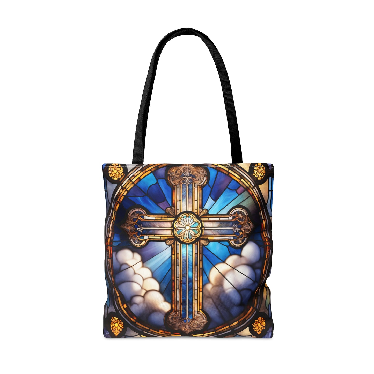 Stained Glass Cross #3 Tote Bag (AOP)