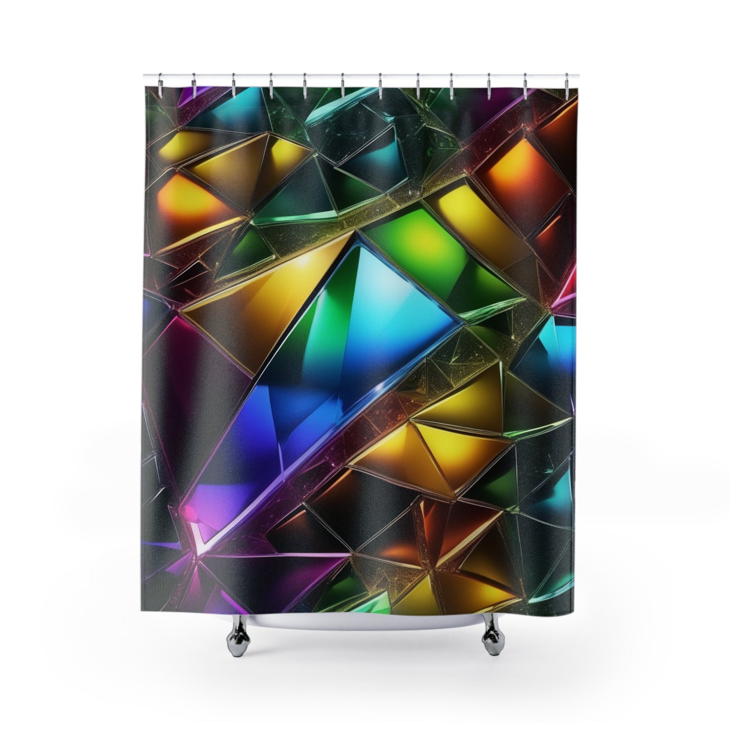 Shower Curtains Fractal Rainbow