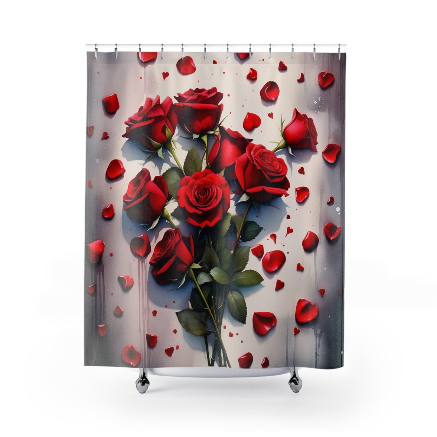 Shower Curtains Red Roses