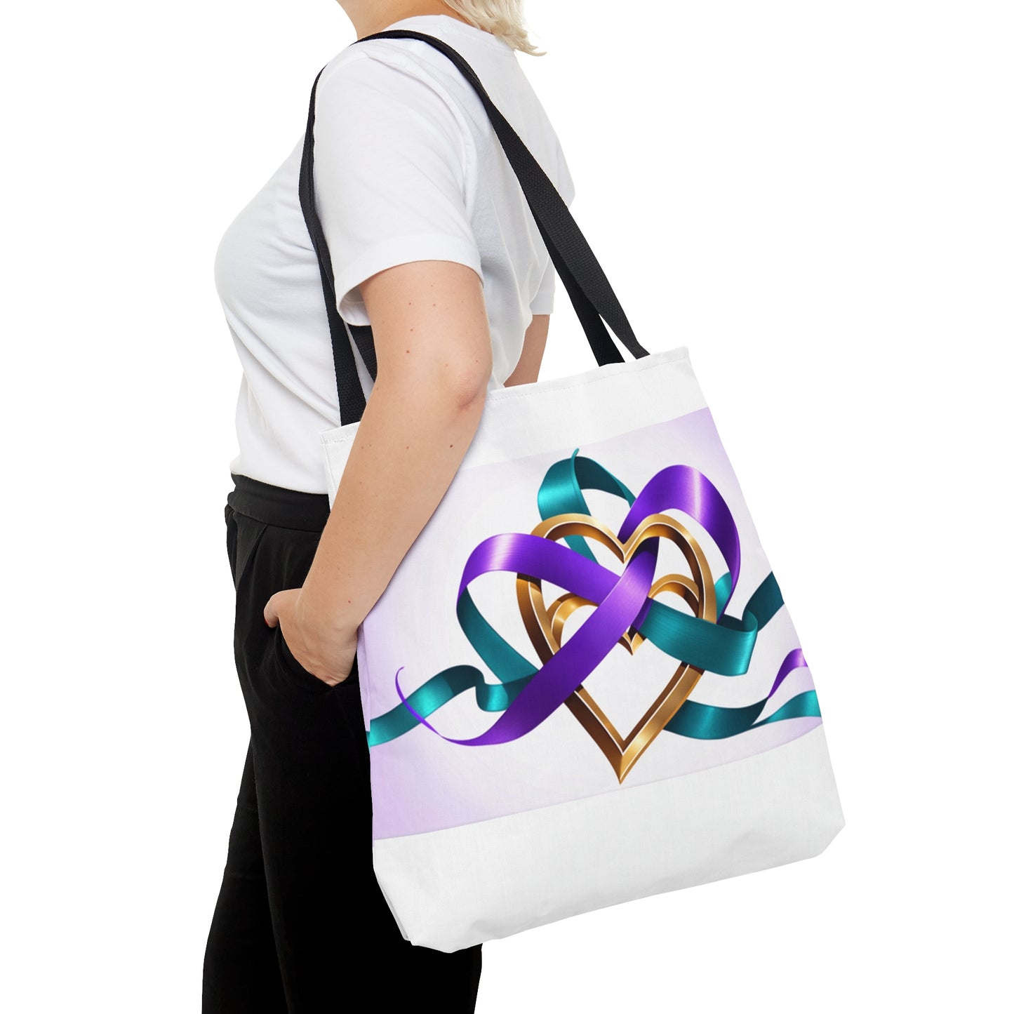 Awareness Hearts Tote Bag (AOP)