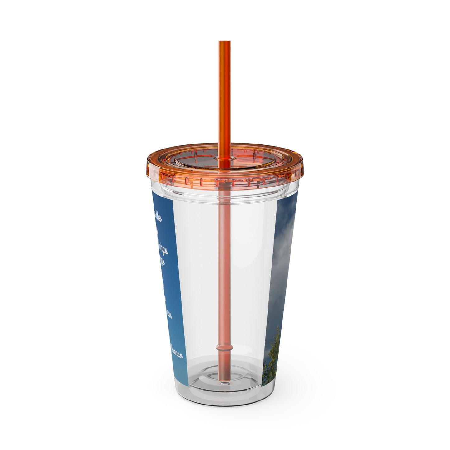 Sunsplash Tumbler with Straw, 16oz Serenity Prayer