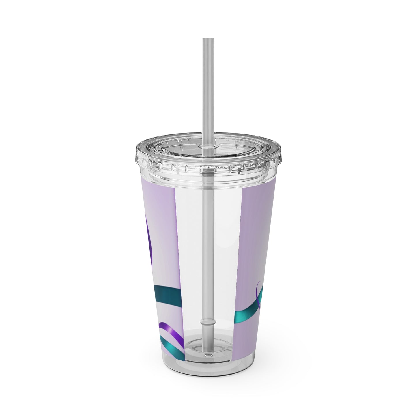 Sunsplash Tumbler with Straw, 16oz Awareness Hearts