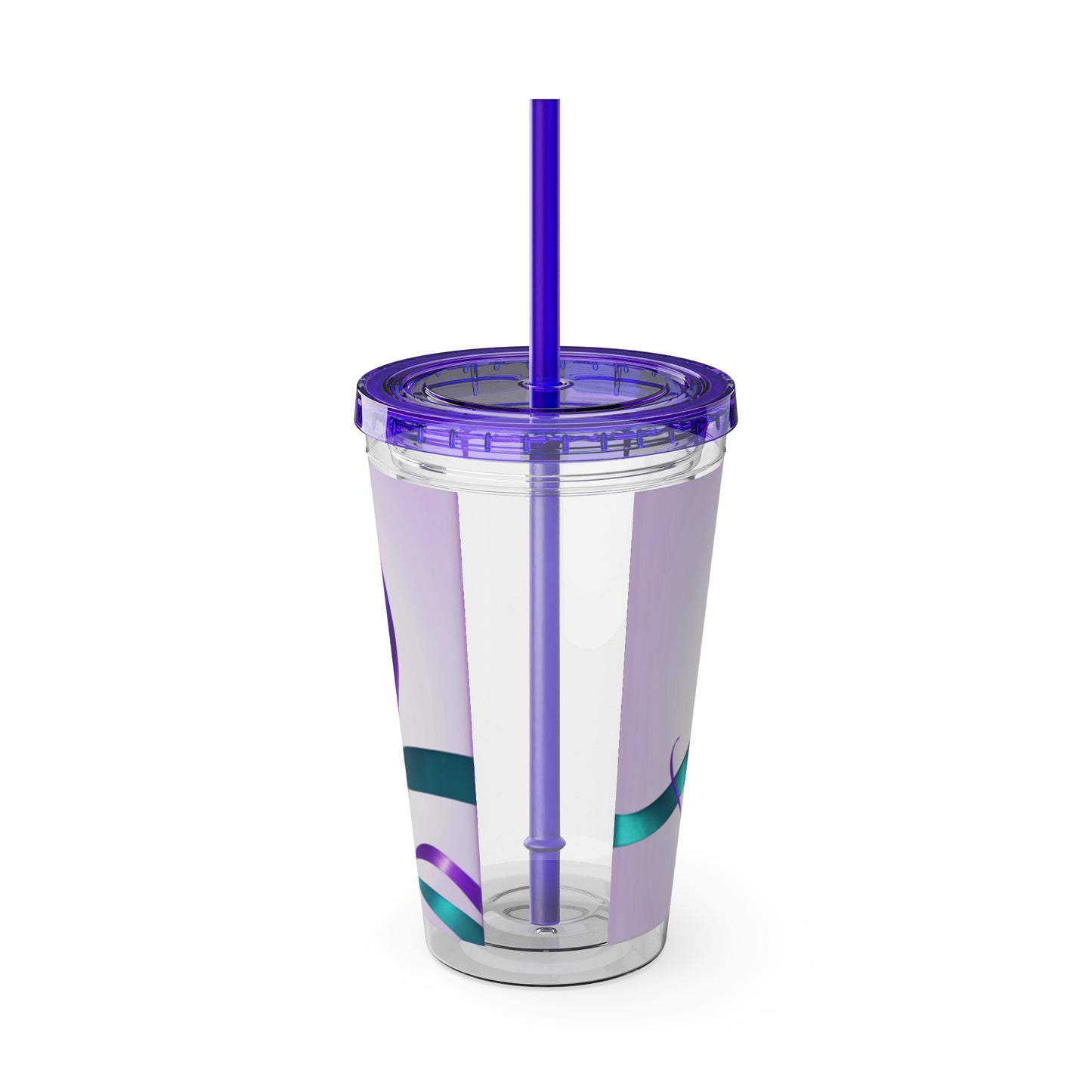 Sunsplash Tumbler with Straw, 16oz Awareness Hearts