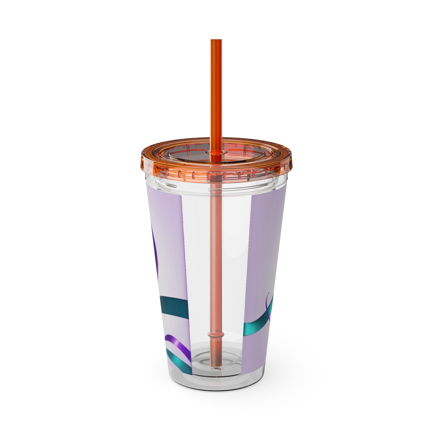 Sunsplash Tumbler with Straw, 16oz Awareness Hearts