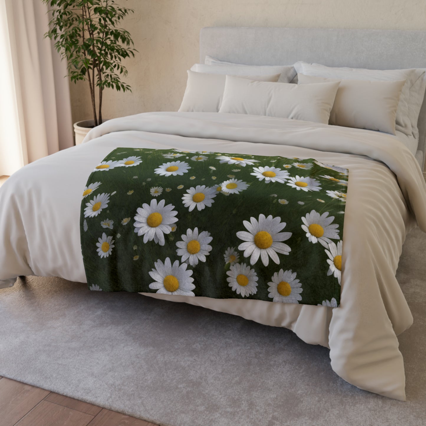 Soft Polyester Blanket Daisy