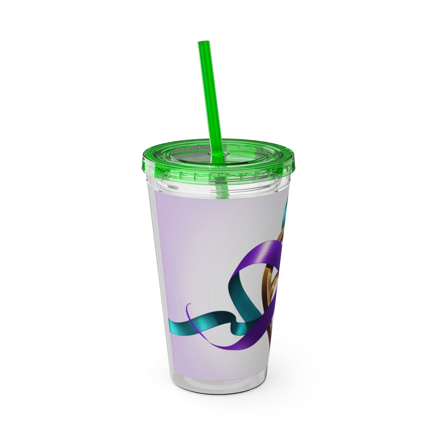 Sunsplash Tumbler with Straw, 16oz Awareness Hearts