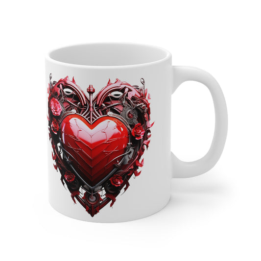 Ceramic Mug 11oz  Ornate Heart