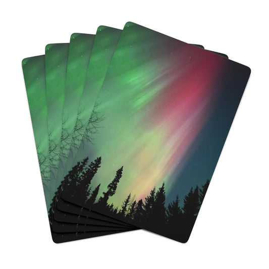 Custom Poker Cards Northern Lights