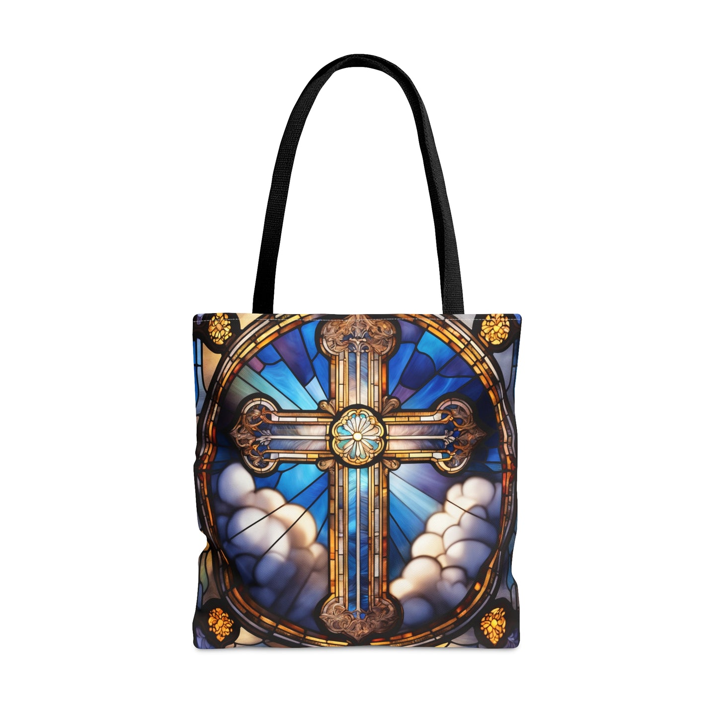 Stained Glass Cross #3 Tote Bag (AOP)