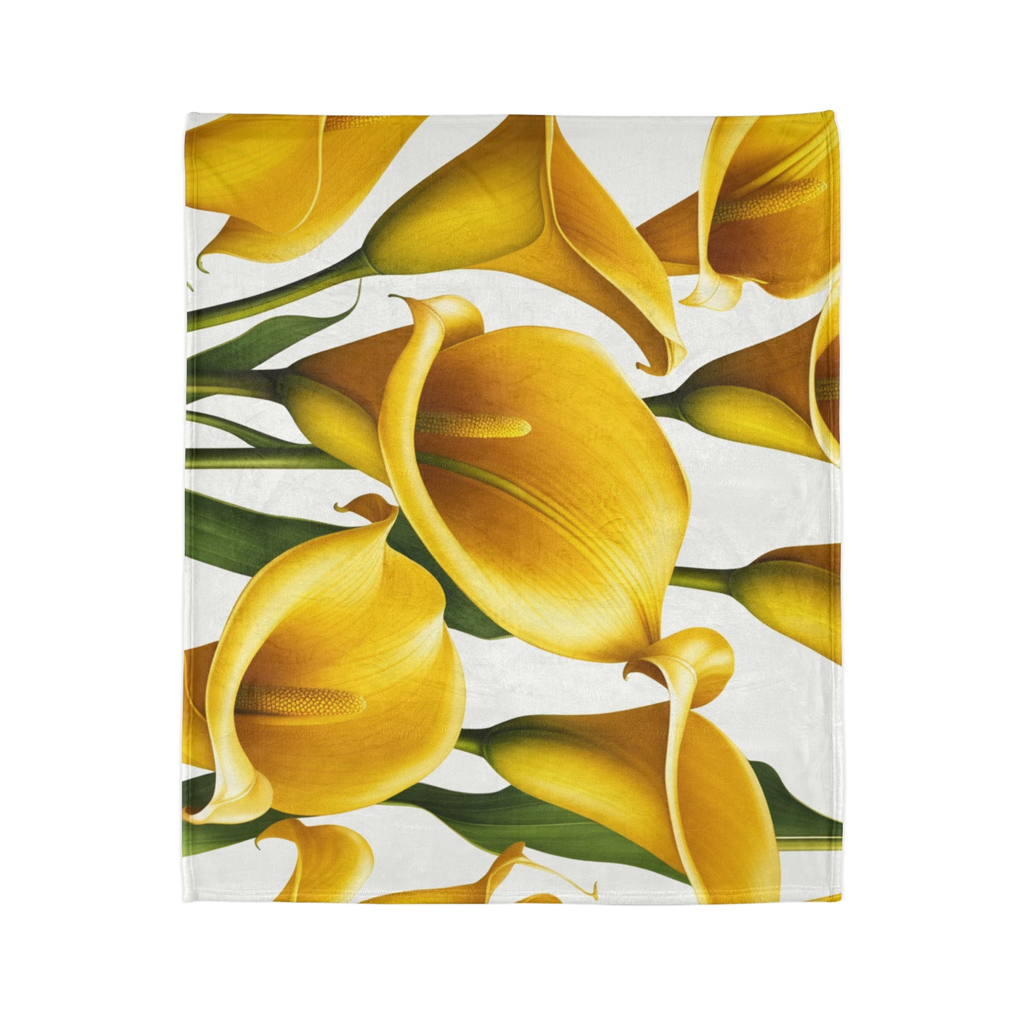 Soft Polyester Blanket Yellow Lilies