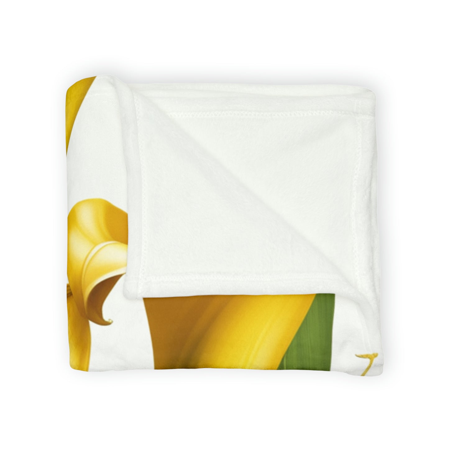 Soft Polyester Blanket Yellow Lilies