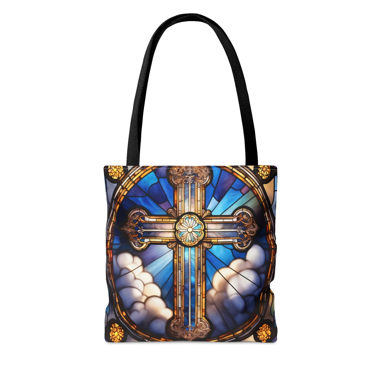 Stained Glass Cross #3 Tote Bag (AOP)