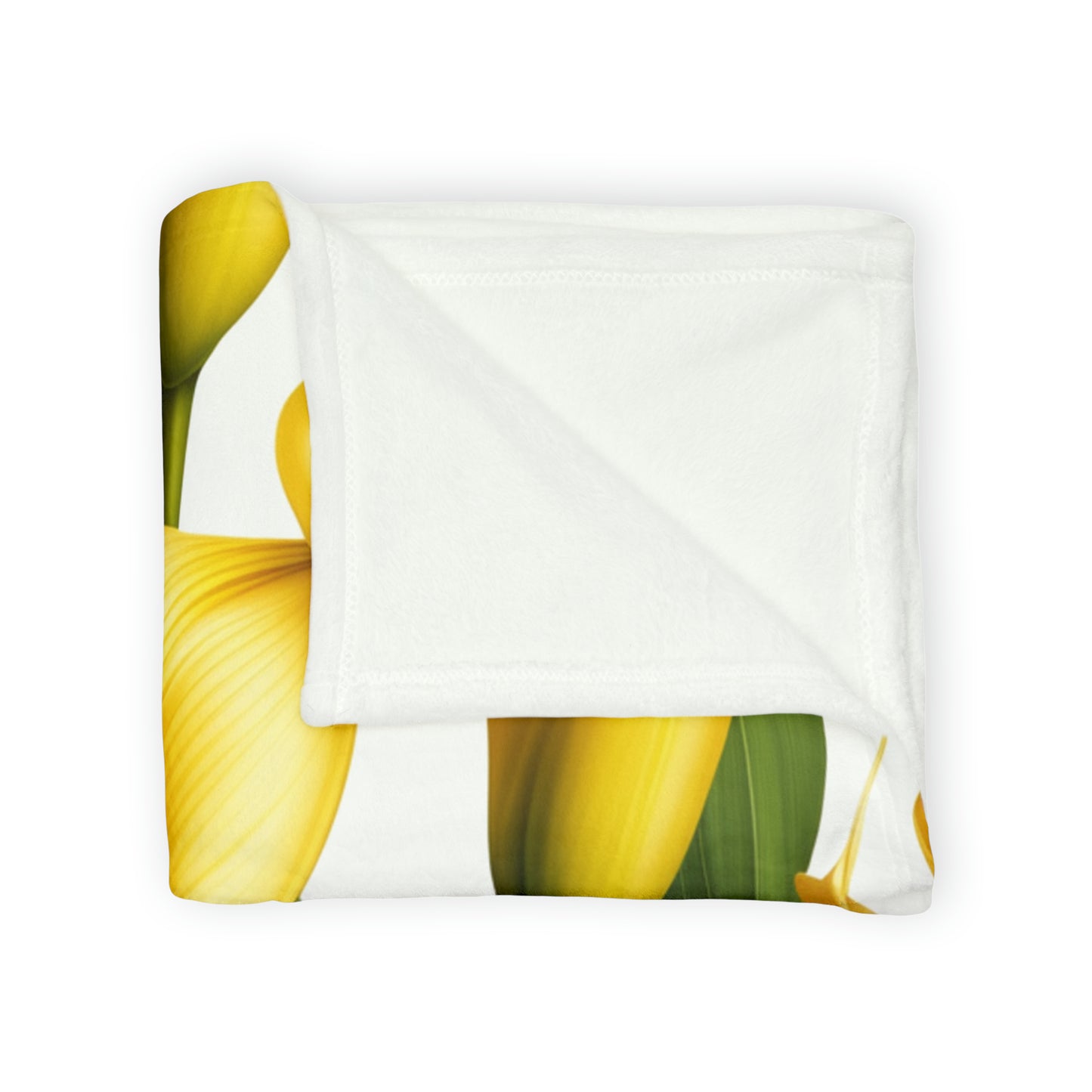 Soft Polyester Blanket Yellow Lilies