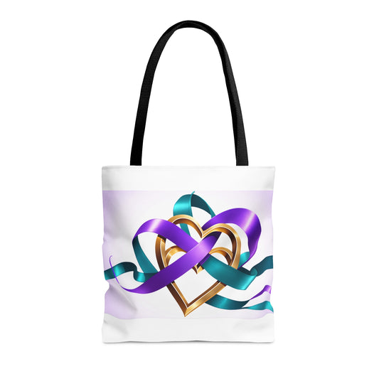 Awareness Hearts Tote Bag (AOP)