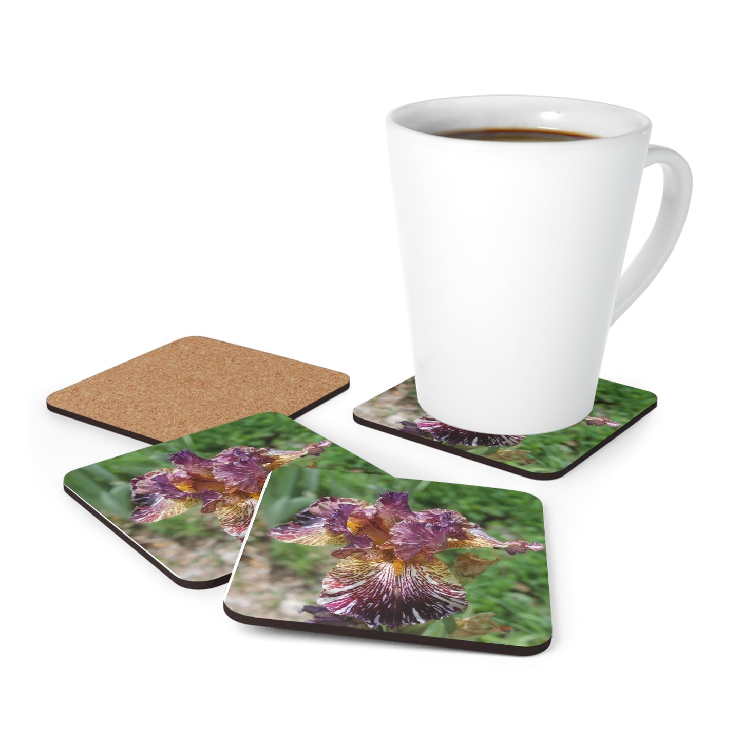 Corkwood Coaster Set Iris 1