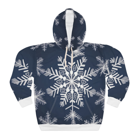 Unisex Pullover Hoodie (AOP) Snowflake 1