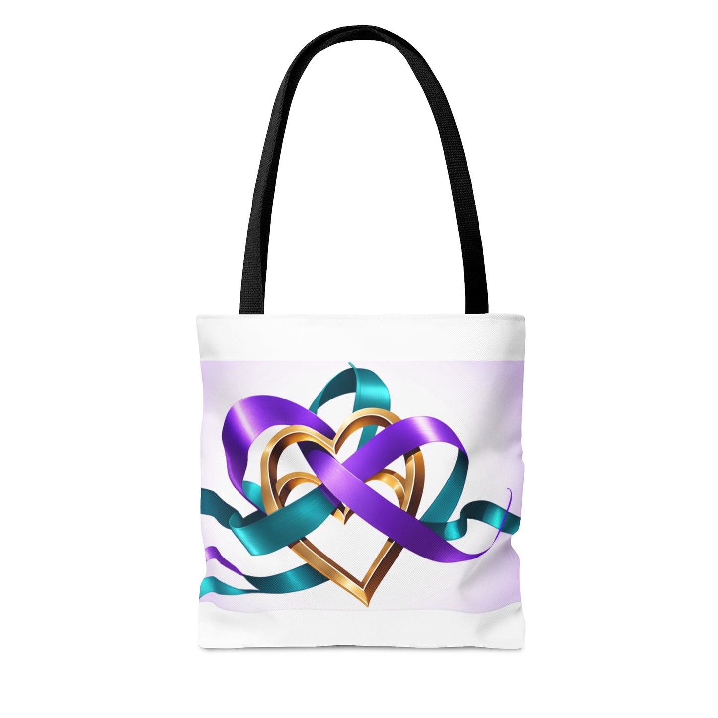 Awareness Hearts Tote Bag (AOP)