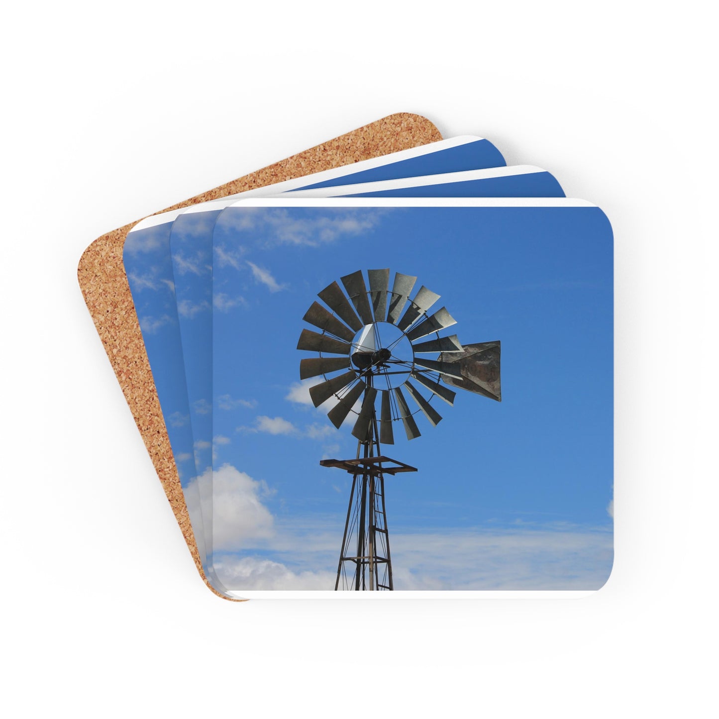 Corkwood Coaster Set  Windmill 2