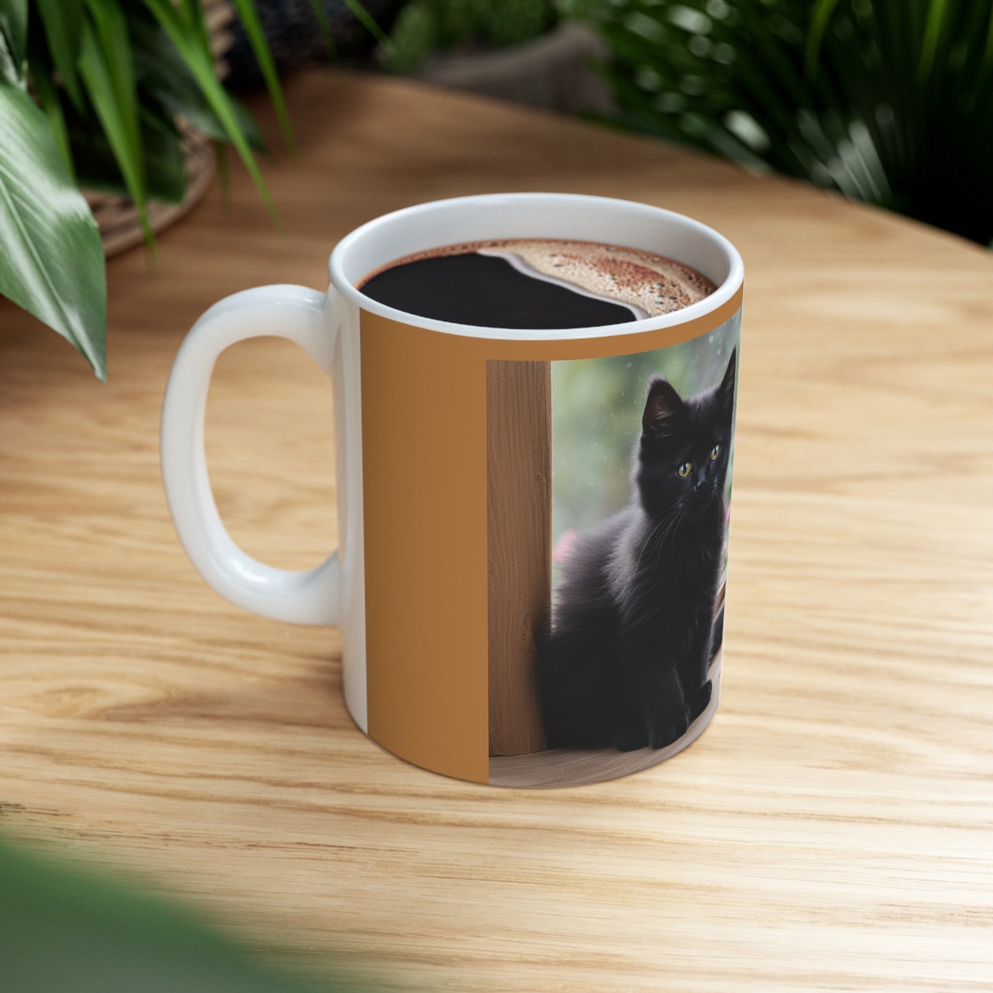 Ceramic Mug 11oz Black Cat