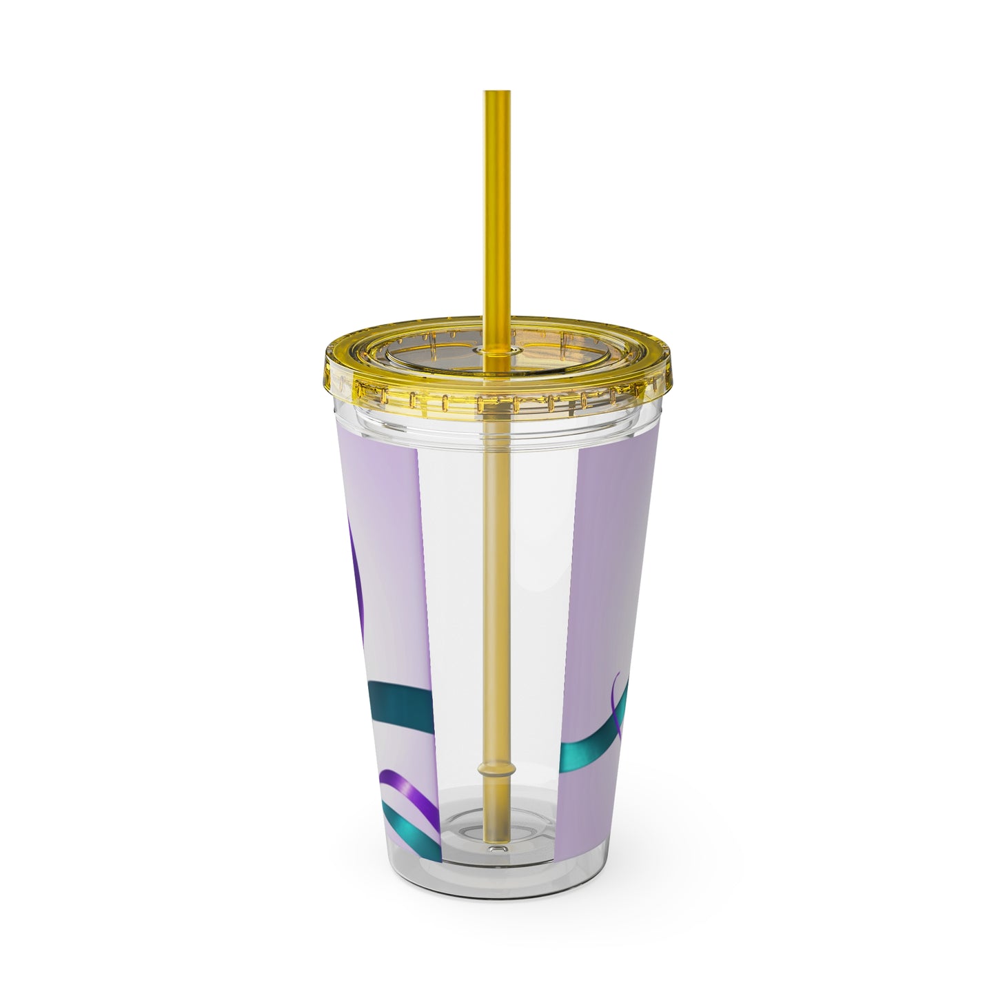 Sunsplash Tumbler with Straw, 16oz Awareness Hearts