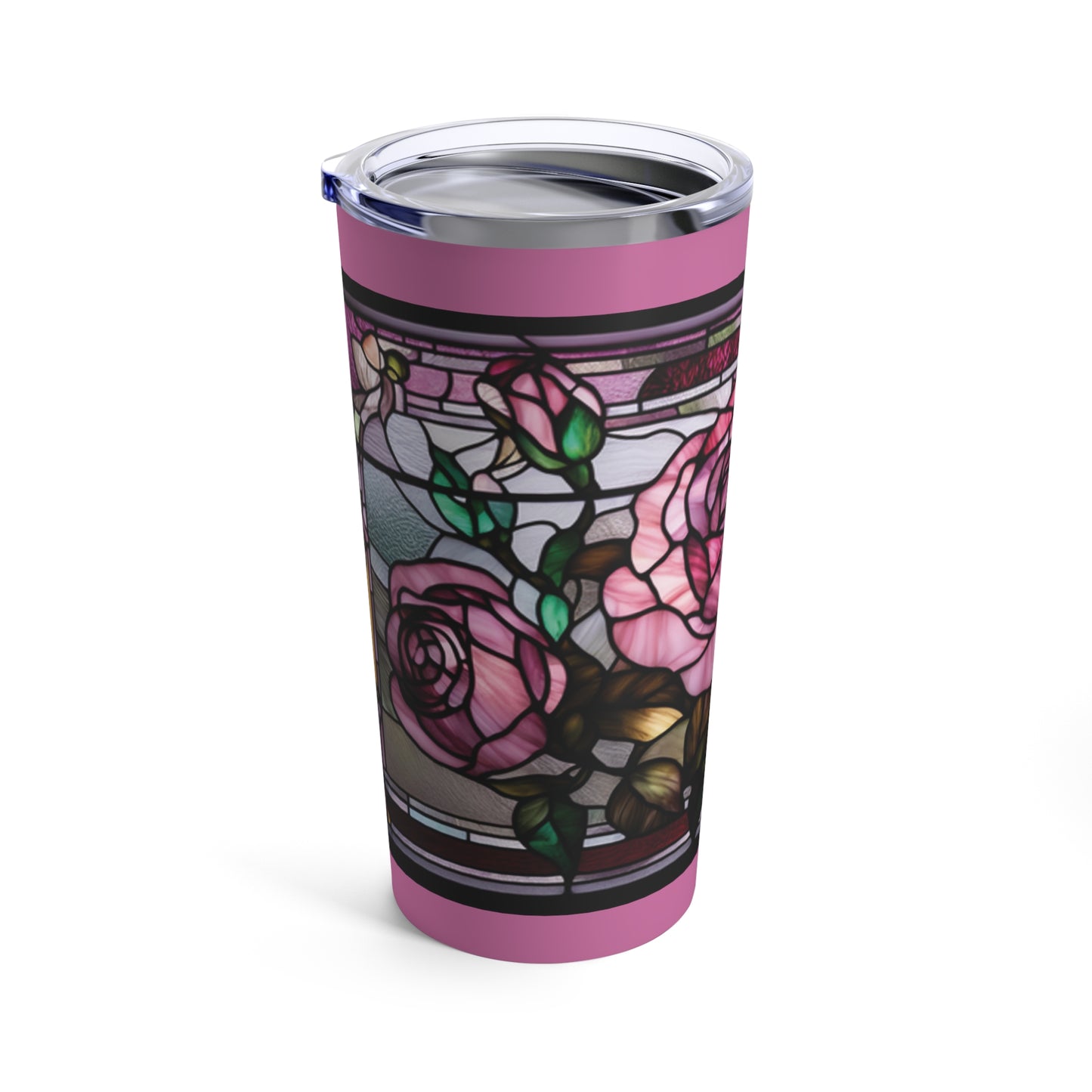 Tumbler 20oz Stained Glass Roses