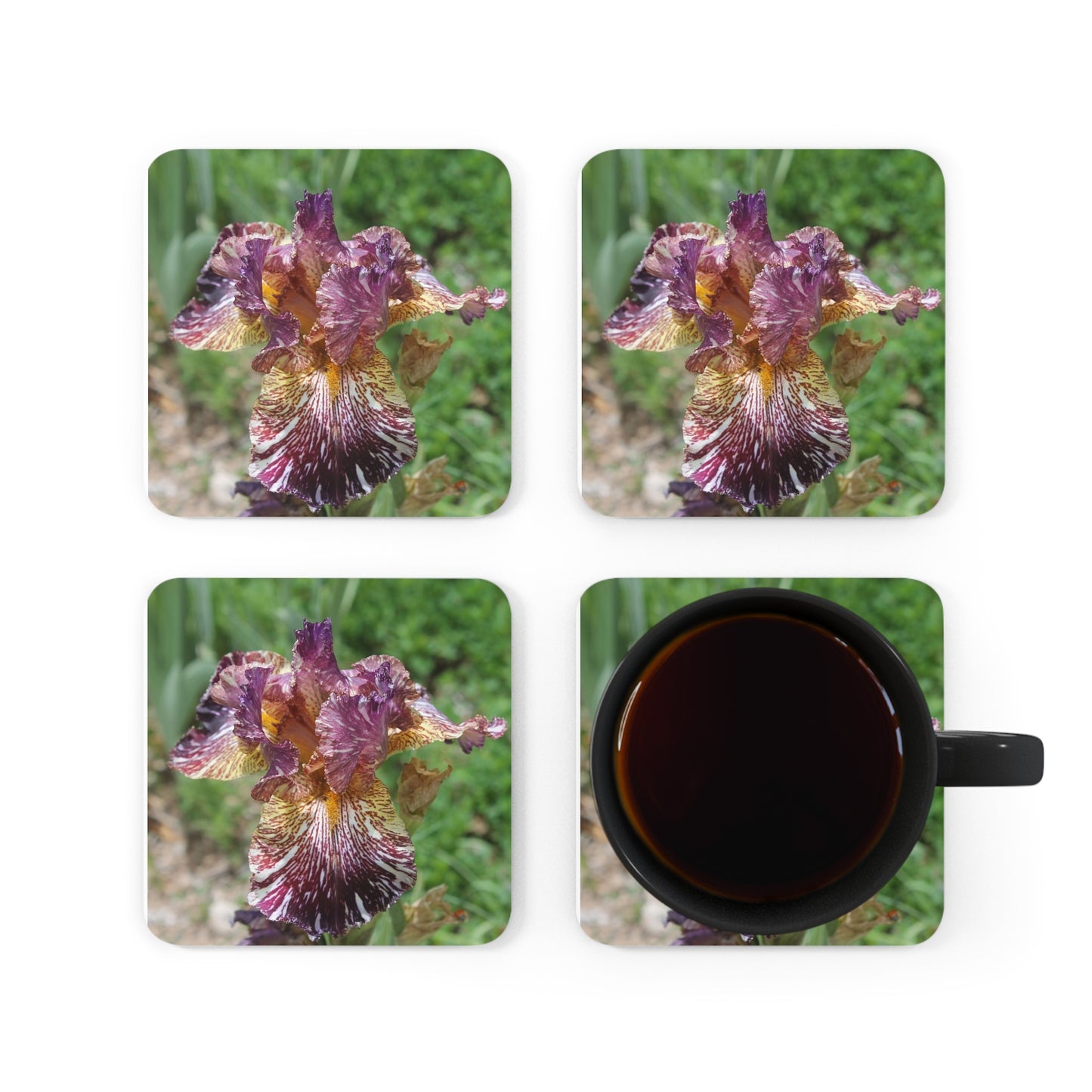 Corkwood Coaster Set Iris 1