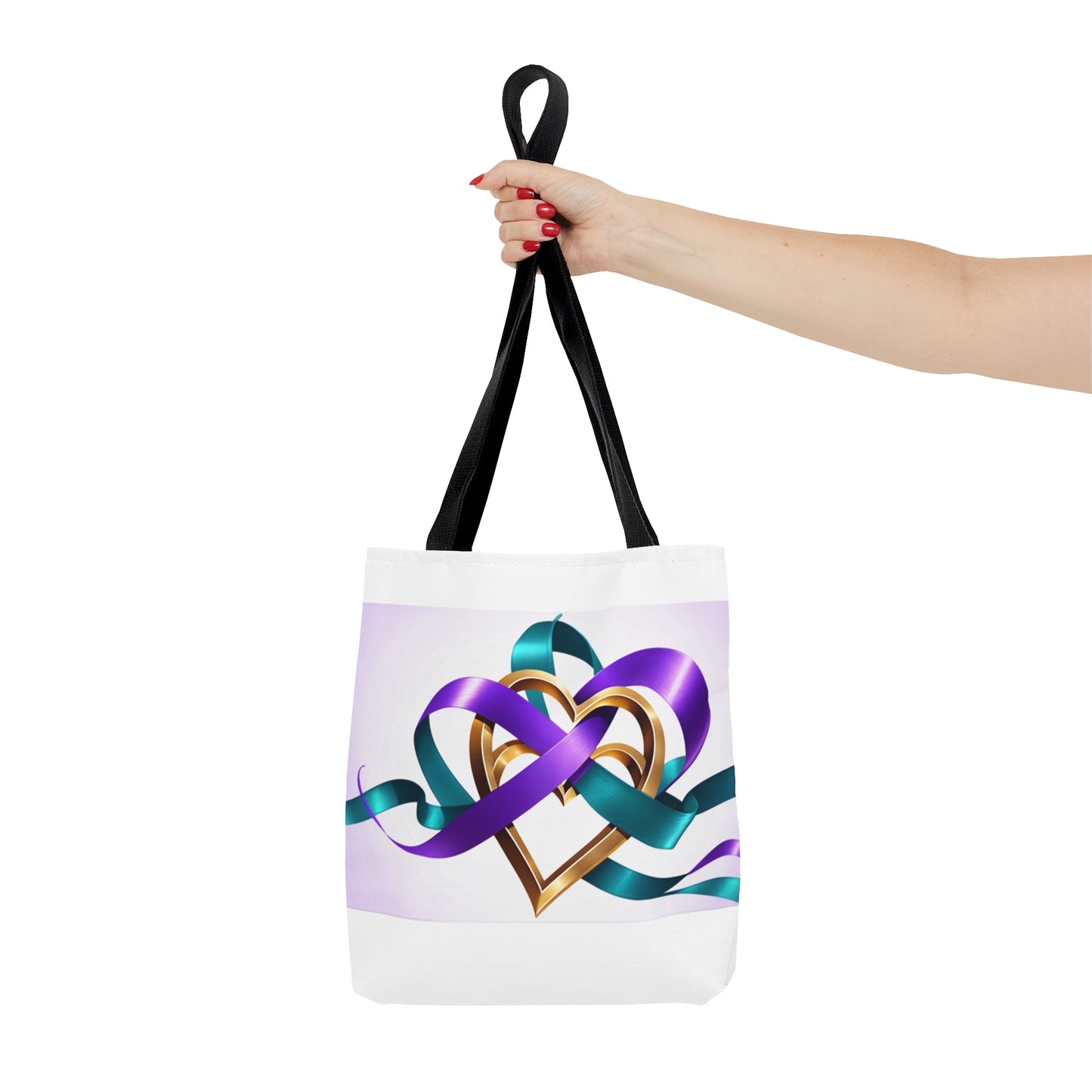 Awareness Hearts Tote Bag (AOP)