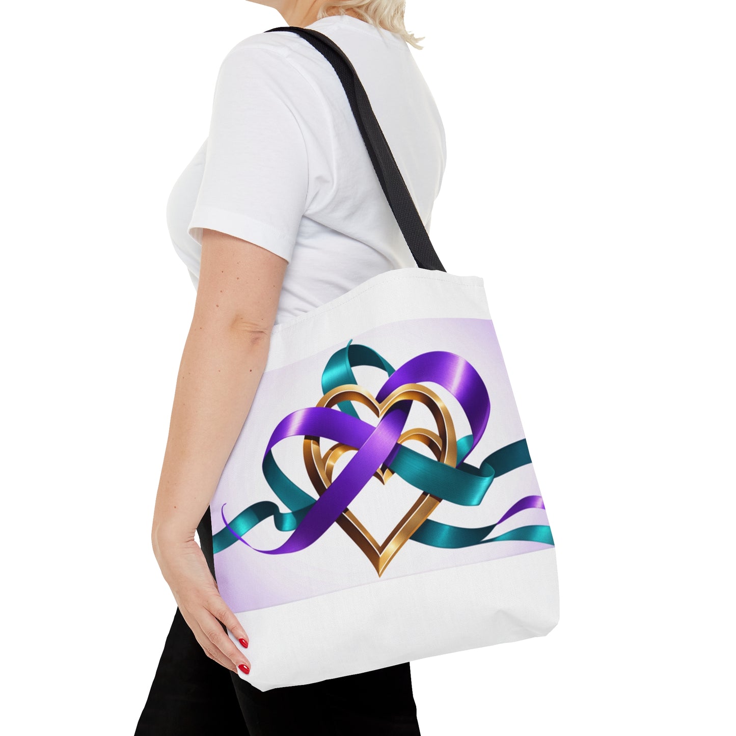 Awareness Hearts Tote Bag (AOP)