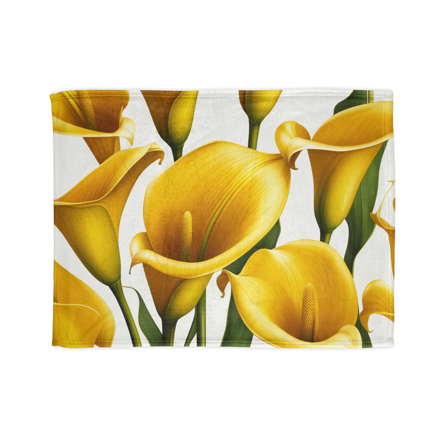 Soft Polyester Blanket Yellow Lilies