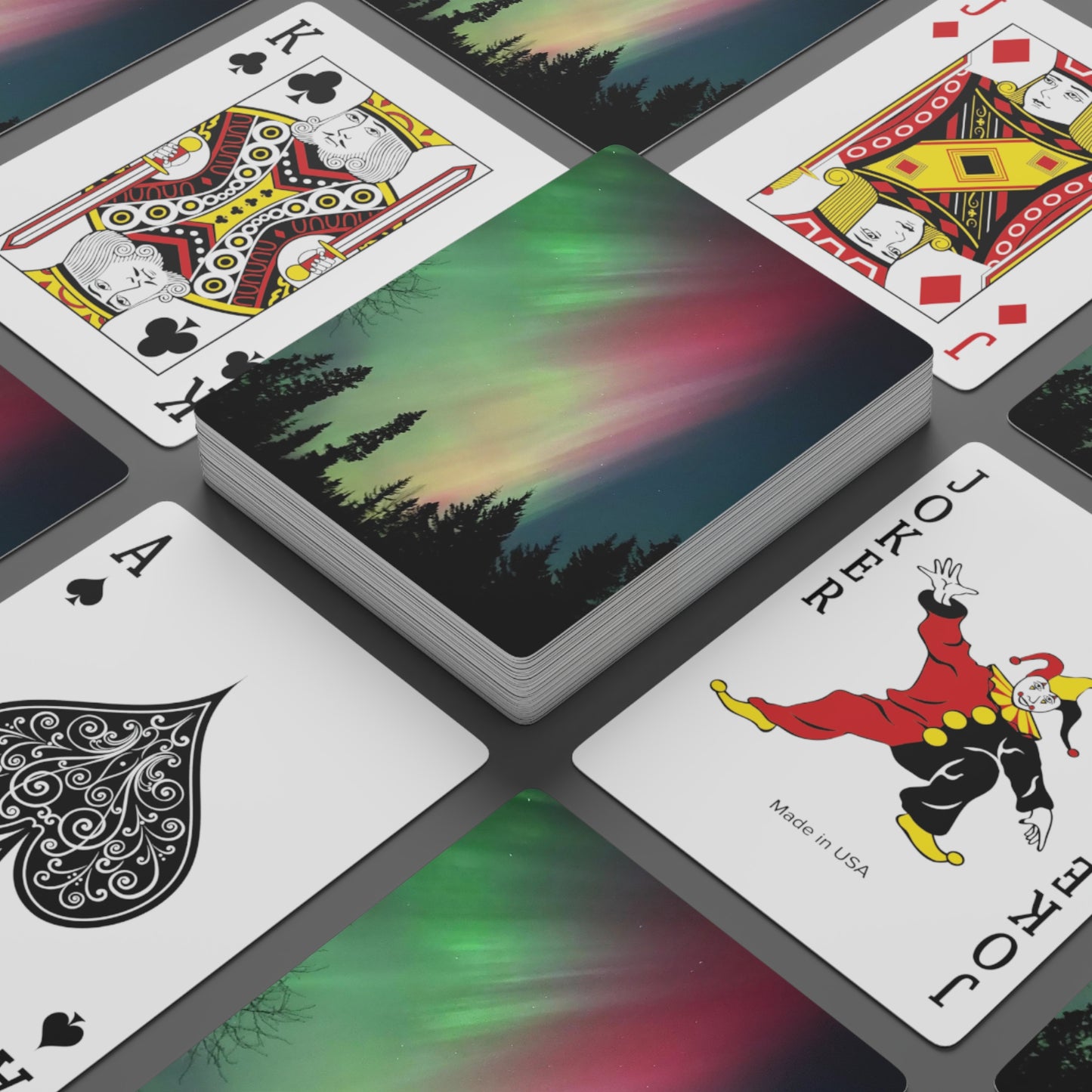 Custom Poker Cards Northern Lights