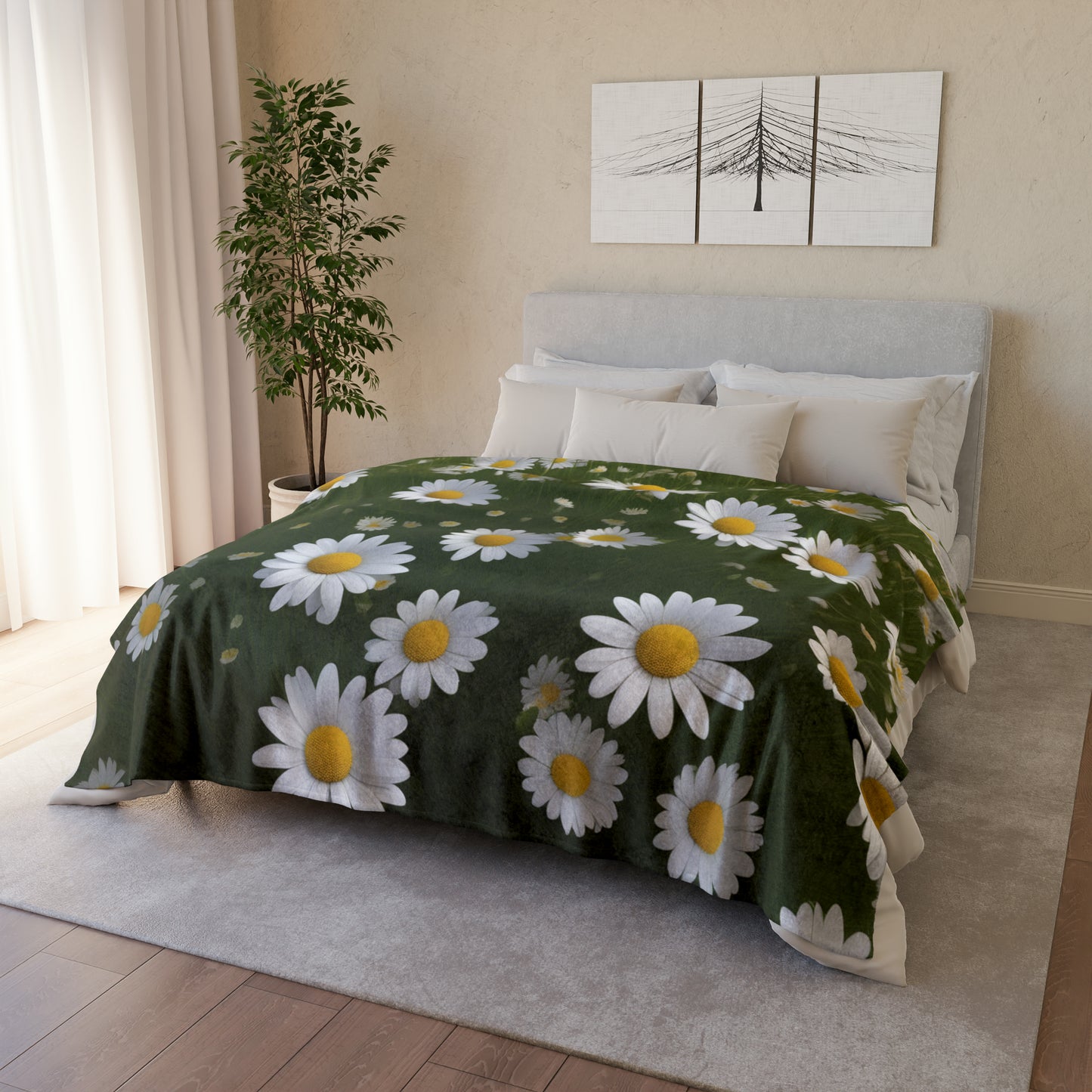 Soft Polyester Blanket Daisy